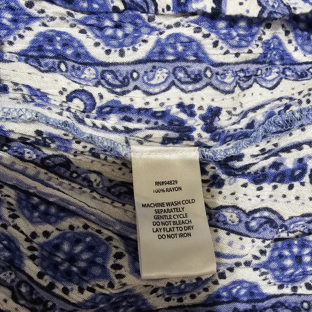 Derek Heart Blue and White Maxi Dress - Picture 5 of 7